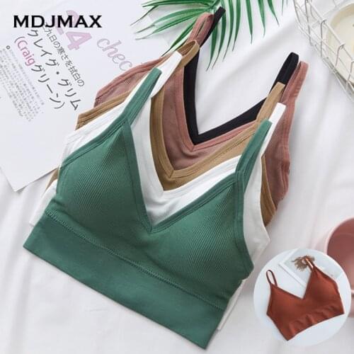 Women Sexy Crop Tops Bra Tube Female Streetwear Sleeveless Seamless Sports active Bra for women Brassiere Tank Top bralette 2021