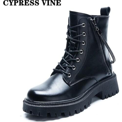 Cypress Vine Women Chelsea Anckle Boots Split Leather For Spring Autumn Platform Round Toe Rubber Outsole By Handmade Size 35-40