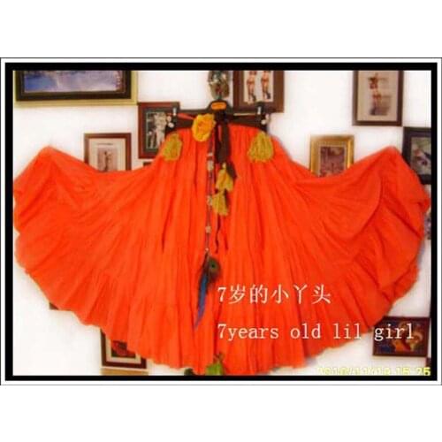 Cotton 4Tiered 18Yards Ats Gypsy Tribal Belly Dance Skirt EH28