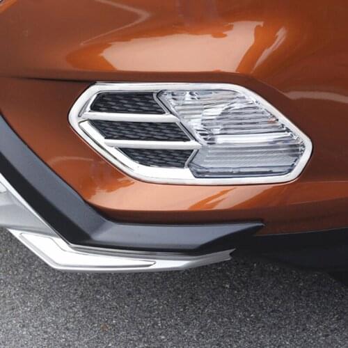 For Ford Escape Kuga 2017 2018 ABS Chrome Car front fog lamp Decoration Cover Cover Trim accessories car styling 2pcs