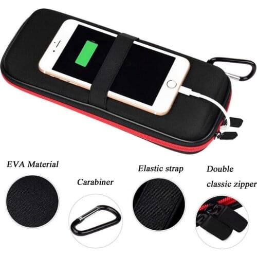 Travel Hard Power Bank Case EVA Shockproof Carrying Bag Pouch Storage Box with Carabiner for Anker AUKEY Rock External Battery