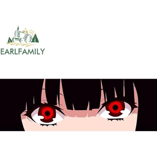 EARLFAMILY 13cm x 4.6cm for Yumeko Slap Car Sticker DIY Motorcycle Stickers Waterproof Scratch-proof Window Trunk Vinyl Decal