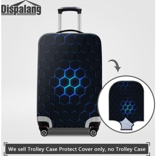 Customized Elastic Luggage Suitcase Covers S/M/L/XL For 18-32 Inch Cases Geometric Striped Trunk Case Cover Luggage Protector