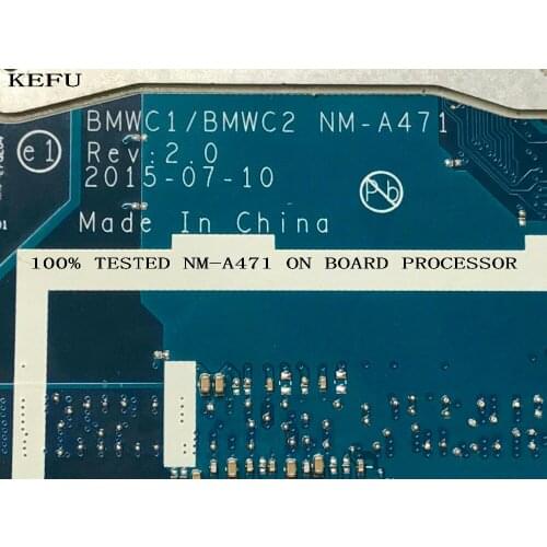 KEFU 100% NEW BMWC1/BMWC2 NM-A471MAIN BOARD For LENOVO 300-15IBR LAPTOP MOTHERBOARD onboard PROCESSOR N3700 COMPARE PLEASE