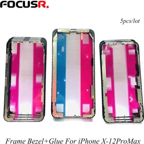 Original LCD Touch Screen Frame Bezel Bracket With Glue For iPhone X XSMax 11Pro 11Pro Max Mobile Phone Touch Panel Repair Parts