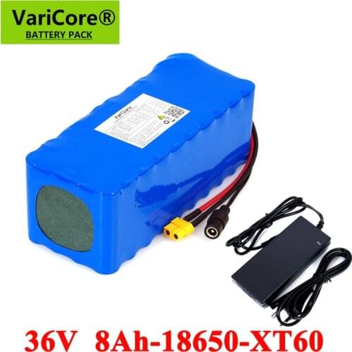 VariCore 36V 8Ah 10S4P 18650 Rechargeable battery pack modified Bicycles,electric vehicle 42v Balance car with BMS backup power