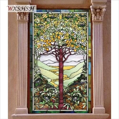 Etched Window Film Custom Size Static Cling No Glue Recyclable Durable Stained Color Lump Painting Rome Decorations 40cmx100cm