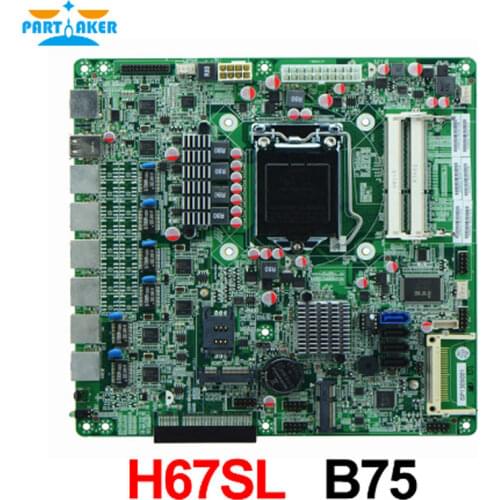 H67SL LGA1155 socket Industrial Firewall motherboards with 6 lan For Router/Firewall