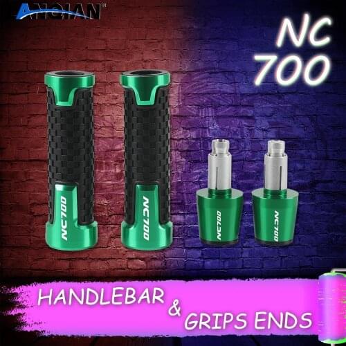 LOGO whit "NC700" For HONDA NC700 S X 2012 2013 Motorcycle CNC Handlebar Grips and Handlebar Grips ends Accessories