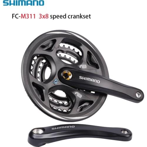 FC M311 Crankset 48T Crank 170MM 6 7 8 Speed Mountain Bike Sprocket With Chain Cover 24 Speed Suitable For Mountain Bicycle