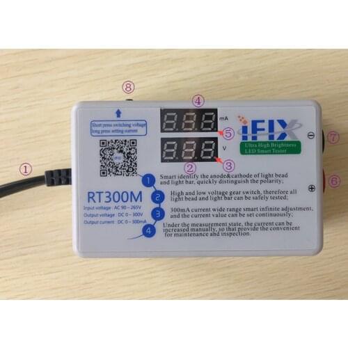 RT300M V2.0 90W 0-300V Smart LED backlight tester LCD TV LED backlight strip lamp test tool with Tester Pens