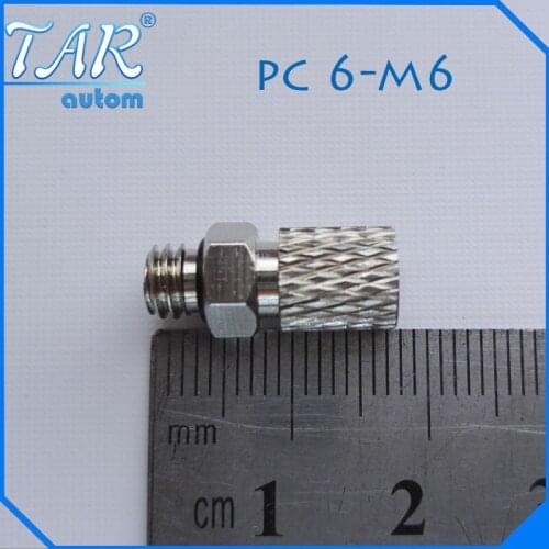 SMC pneumatic-bends /Straight quick twist 6-M6 mini pipe quick connector lock nut Pneumatic quick screw fitting Mini Connector