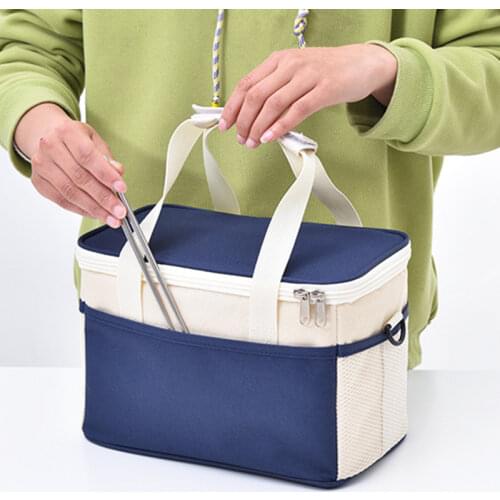 8L High-Capacity Lunch Bag Waterproof Oxford Cloth Food Preservation Insulation Thermal Cooler Tote Portable Storage Handbags