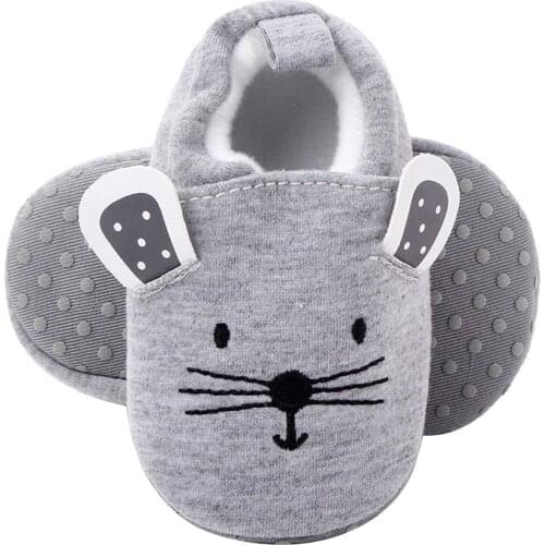 Newborn Baby Boys Girls Slippers Soft Sole Non Skid Crib House Shoes Cute Animal Winter Warm Booties First Walker Crib Shoes