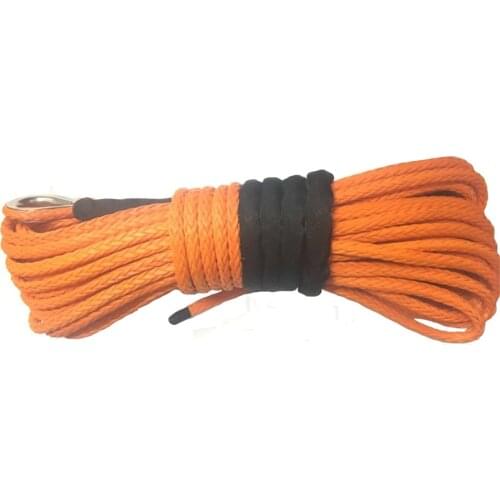 14mm x 30m orange synthetic uhmwpe winch rope with sheath for 4wd utv atv 4x4 offroad factory direct sale