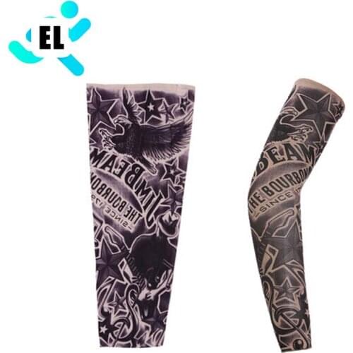 38cm Tattoo Print Cycling Bike Bicycle Arm warmers 1pc Arm Warmers Cuff Sleeve Cover Anti UV Protection Oversleeve Novel Cool