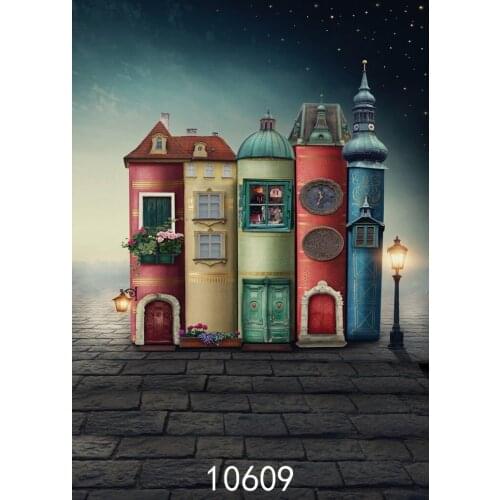 Background for Photos Children Cartoon House Computer Printed Vinyl Photography Backdrop Photocall for Weddings Children Baby