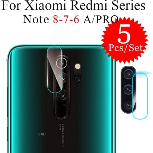 5pcs/set for Xiaomi Redmi Note 8 Pro 6 7 8 A 6A 7A 8A In Camera Lens Tempered Glass NOTE 8T 6 Note8 Pro Protective Safety Film