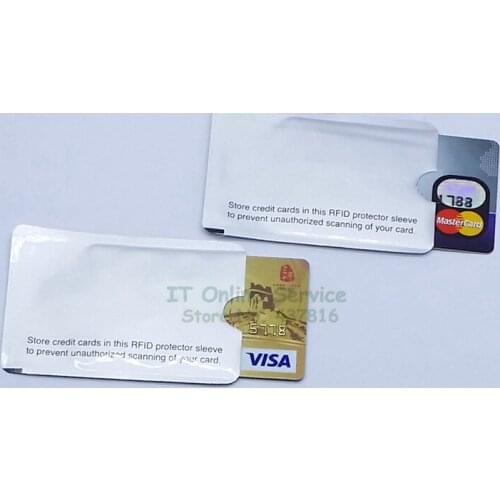 2PCS/lot RFID Shielded Card Sleeve Home Office Storage 13.56mhz IC card protection sheath NFC card Storage