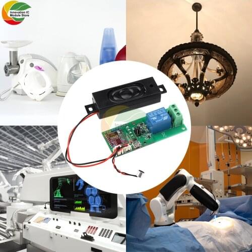 Ziqqucu HLK-V20 Intelligent Voice Recognition Chip Control Module Awareness Module Custom Word Voice Control Switch Module