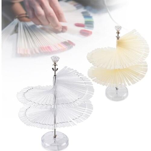 120 Sticks Nail Art Display Stand Spiral False Nails Showing Shelf Nail Art Salon Manicure Practice Tool DIY Nail Gel Training