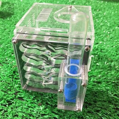 Acrylic ant farm with feeding area, ant house, ant factory workshop, insect nest, 2 layers, 9 * 9 * 13cm