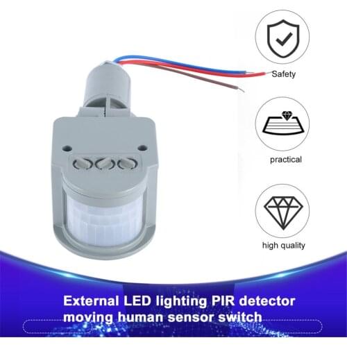 Automatic Infrared PIR Motion Sensor Switch Professional Motion Sensor Light Switch Outdoor AC 220V With LED Light