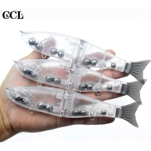 CCLTBA 18cm 60g Rattle Unpainted Swimbait Fishing Lures Hard Wobbler Sink Blank Glide Bait Soft Tail Bass Lure Fishing Tackle