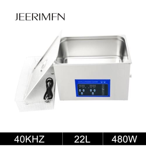 Digital Ultrasonic Cleaner bath 22L Heater Timer Industrial Engine Block Metal Parts Medical Lab Ultrasound Clean Oil Degreaser