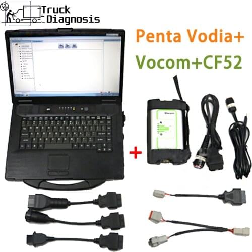 For Volvo PENTA VODIA Diagnostic tool for volvo Marine Industrial engine DIAGNOSTIC Tool for volvo Vocom VODIA5 +CF52 laptop