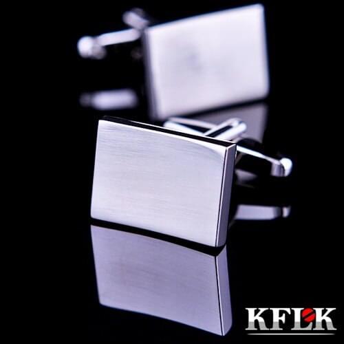 KFLK Luxury shirt cufflinks for mens Brand cuff buttons Silver cuff link High Quality Cambered gemelos abotoadura Jewelry