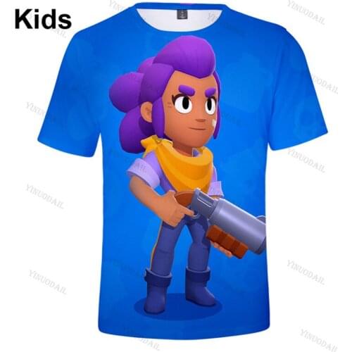 Browlers Shoot Kids Tshirt Leon Shooting Game 3D Print T-shirt Shirt Boys Girls Harajuku Cartoon Jacket Tops Teen Clothes