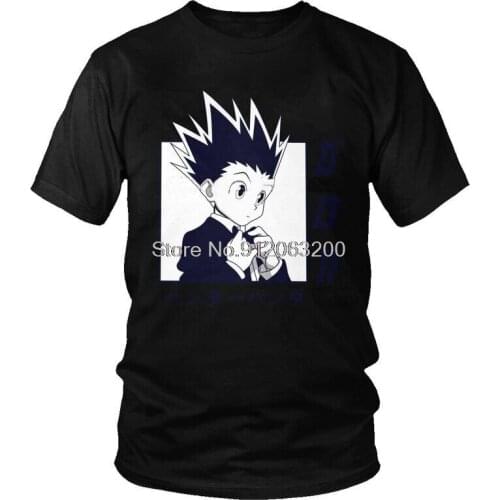 Tvoe Hunter X Hunter T Shirt Mens Cotton Printed Anime T-shirts Fashion Tshirt Short Sleeve Manga Gon Freecss Tee Tops