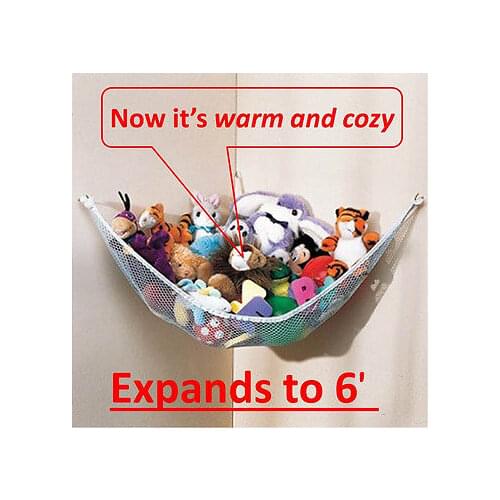 Large Toy Soft Hammock Mesh Baby Children Bedroom Tidy Storage Nursery Net Bag Storage Holder