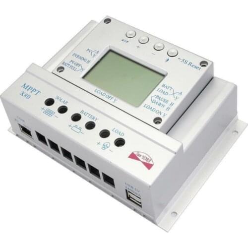 New 80A 60A 12V / 24V MPPT Solar Charge Controller Solar Regulator Battery Controller 2 IN 1 LCD X Series MPPT Solar Controller