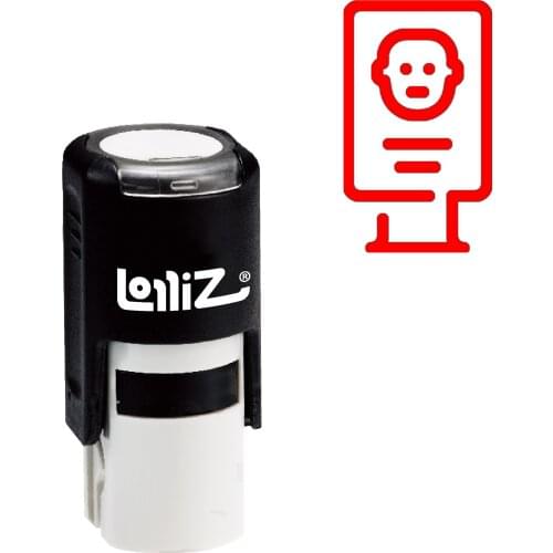 LolliZ Billboard Small Self-Inking Rubber Stamp - Modern Symbol Series