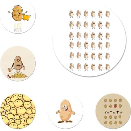 58mm Food cute brown potato Icons Pins Badge Decoration Brooches Metal Badges For Backpack Decoration