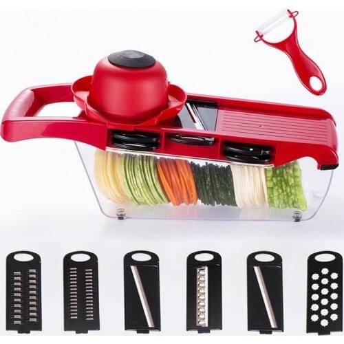 Multi-function Slicer Vegetable Cutter with Stainless Steel Blade Manual Potato Peeler Carrot Cheese Grater Kitchen Gadgets Set