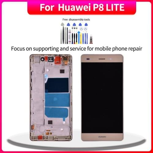 Original Display For Huawei P8 LITE Touch Screen Digitizer Assembly For P8 LITE lcd Replacement With Free Tools
