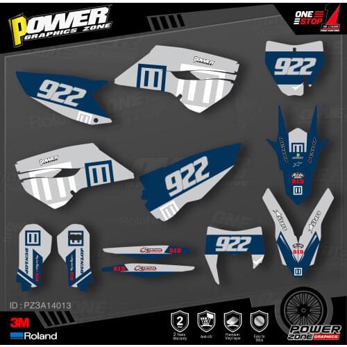 PowerZone Custom Team Graphics Decals 3M Stickers Kit For Husqvarna Sticker Decal 2014-15 TC FC 2015-16 FE TE 125 to 450cc 13
