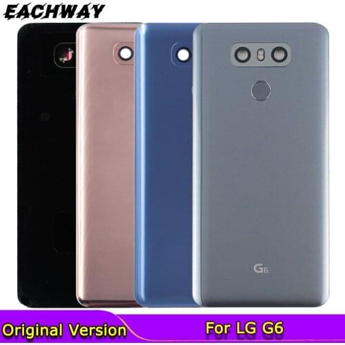 Glass Battery Cover For LG G6 H870 H870DS H871 H872 H873 LS993 US997 VS998 Rear Housing Back Case + Touch ID Boutton Camera Lens