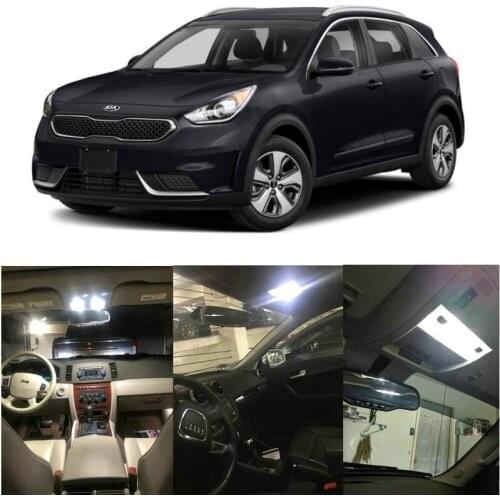 Interior Led lights For Kia Niro 2019 License plate lamp Map lamp Vanity mirror lamps Room lamp Tailgate lamp