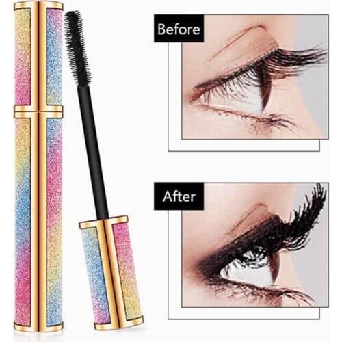 4D Vivid Galaxy Waterproof Silk Fiber Thick Lengthening Mascara-3 Waterproof Fiber Mascara Eye Lashes Makeup Accessories