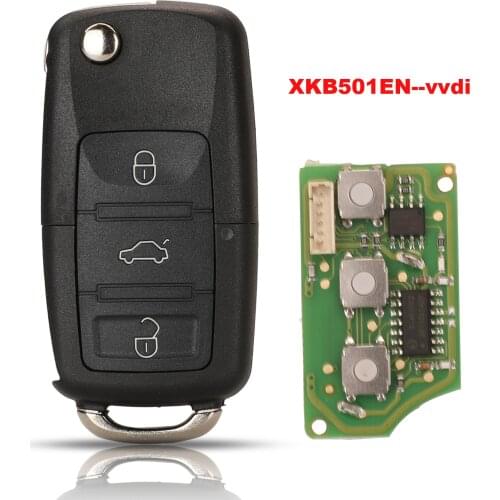Jingyuqin Xhorse XKB501EN For V-W B5 Type 3 Buttons Wired Universal Remote Key X001-01 for VVDI Key Tool