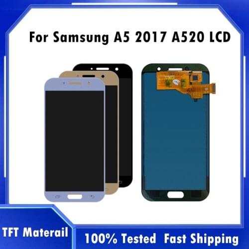 5.2" For Samsung Galaxy A5 2017 A520 A520F SM-A520F A520 LCD Display Touch Screen Digitizer Glass Assembly Replacement Parts