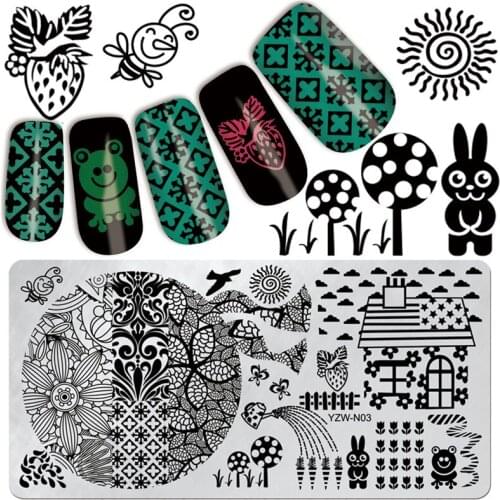1 PC Mixed Design Stainless Steel Nail Art Stamping Plates Rectangular Image Template DIY Manicure Stencils Tools