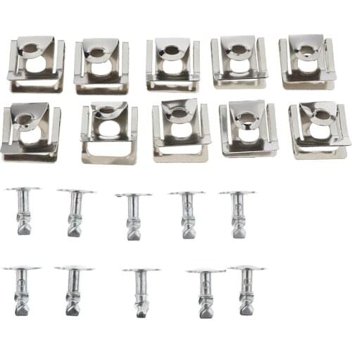 10 Sets Engine Gearbox Transmission Cover Clips Fasteners For Audi