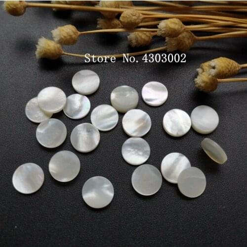 200pcs/lot 8mm Natural Round disk Mother of Pearl shell for DIY Jewelry Round Disk MOP Pearl shell For Earrings & Bracelet