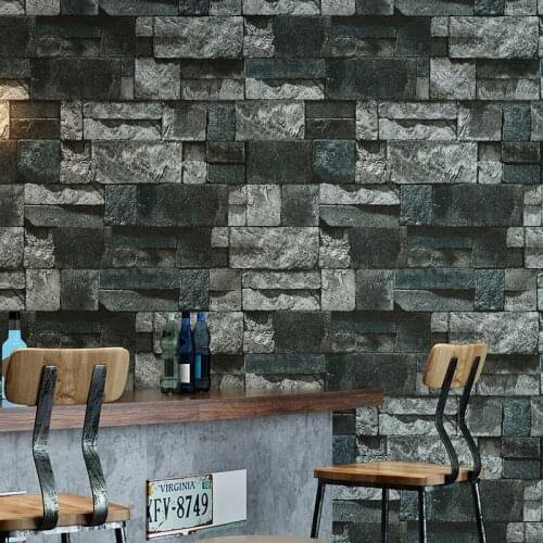 Beibehang papel de parede Simple Chinese retro brick pvc wallpaper roll bedroom study living room TV background 3d wall paper