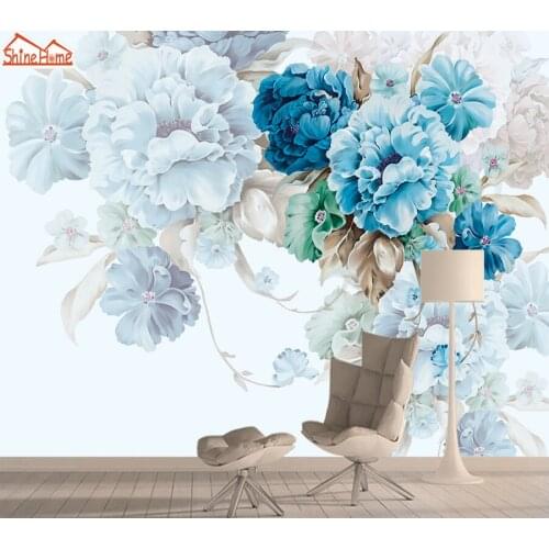 Floral Wall Paper 3d Mural Wallpaper Papers Home Decor Photo Wallpapers for Living Room Bedroom Self Adhesive Murals Walls Rolls